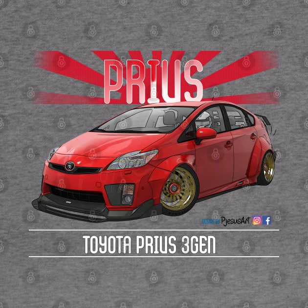 Toyota Prius 2JZ Red by PjesusArt